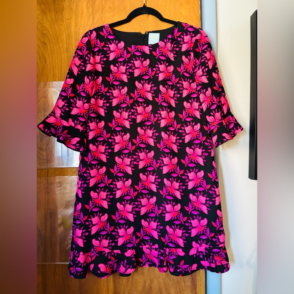 Floral Black and Pink Dress